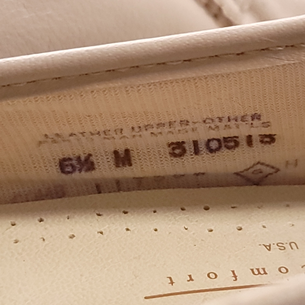 Softspots Leather Mary Jane Weaved Loafer Beige Cottage Core Sz 6.5 - Picture 6 of 9